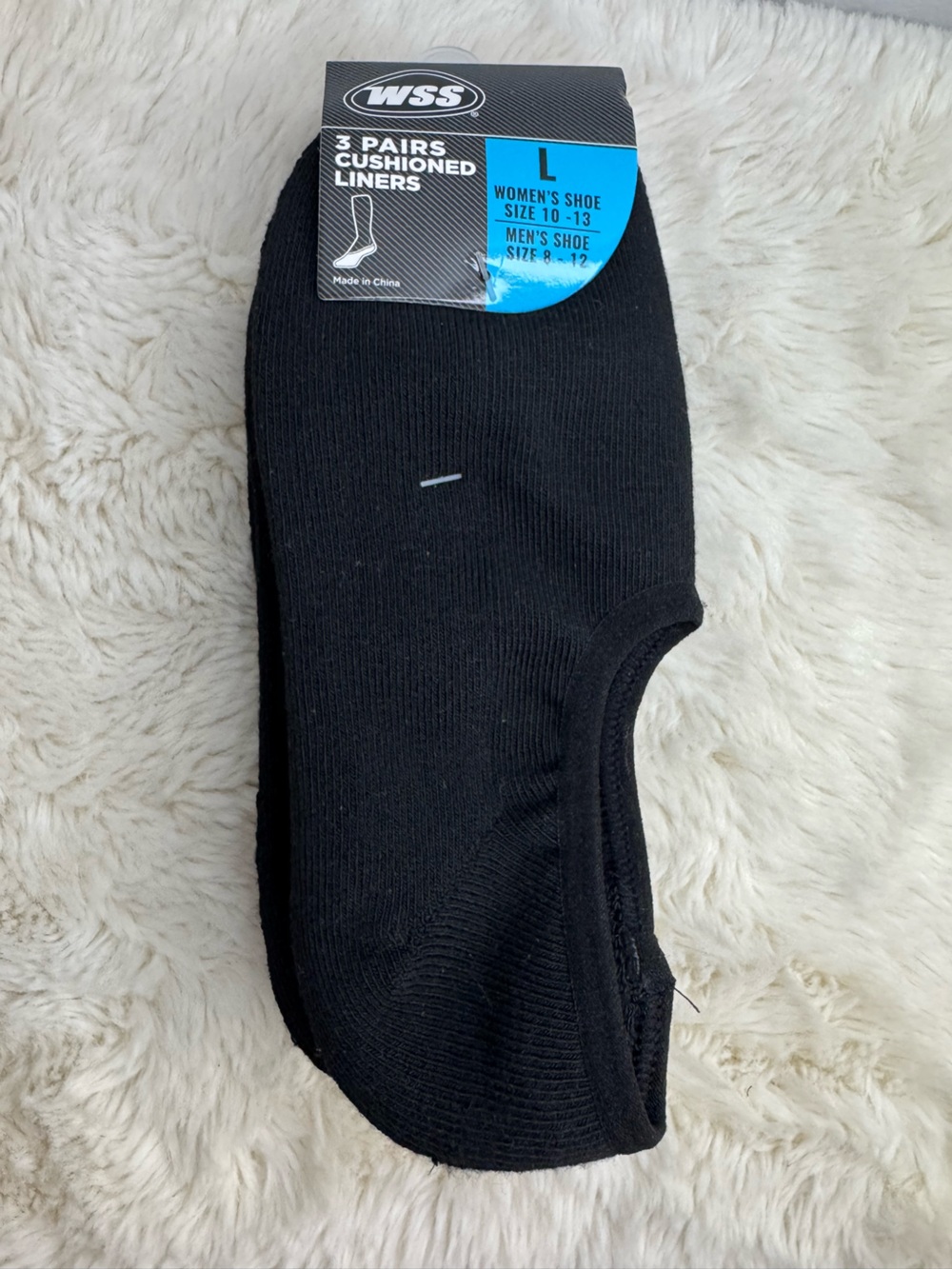 Men's Black Cushioned No-Show Liner Socks - 3 Pack